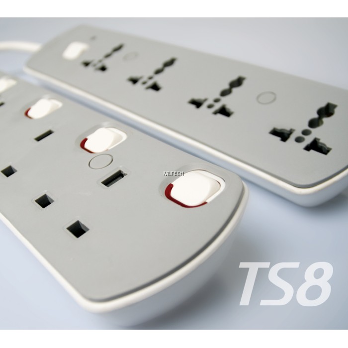 Trailing Sockets C/W 1.25mm FLEX.Cord & 13A Plug Top TS 8