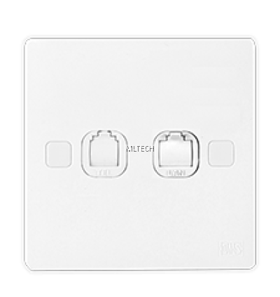 6 Series Telephone,TV, LAN & Astro Data Socket - Tel + LAN Socket