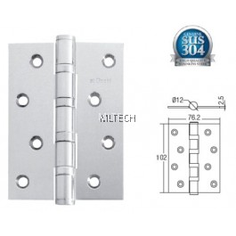Door Hinges - SGDH-743025-SS 4BB 4" x 3" x 2.5mm SUS304 Hinge