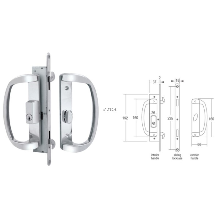 SGWSLSGS502 / SGSA5600 Sliding Lock with Thumbturn & Key