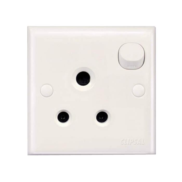S-Classic Series - 15A 1 Gang Switched Socket, White